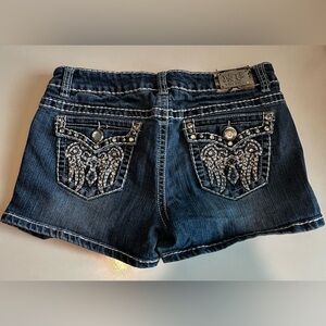 Miss Chic Size L Embellished Denim color blue Shorts